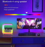 COLSUR Głośnik i ładowarka RGB - Budzik Bezprzewodowa lampa głośnikowa Bluetooth 5.0 Biała