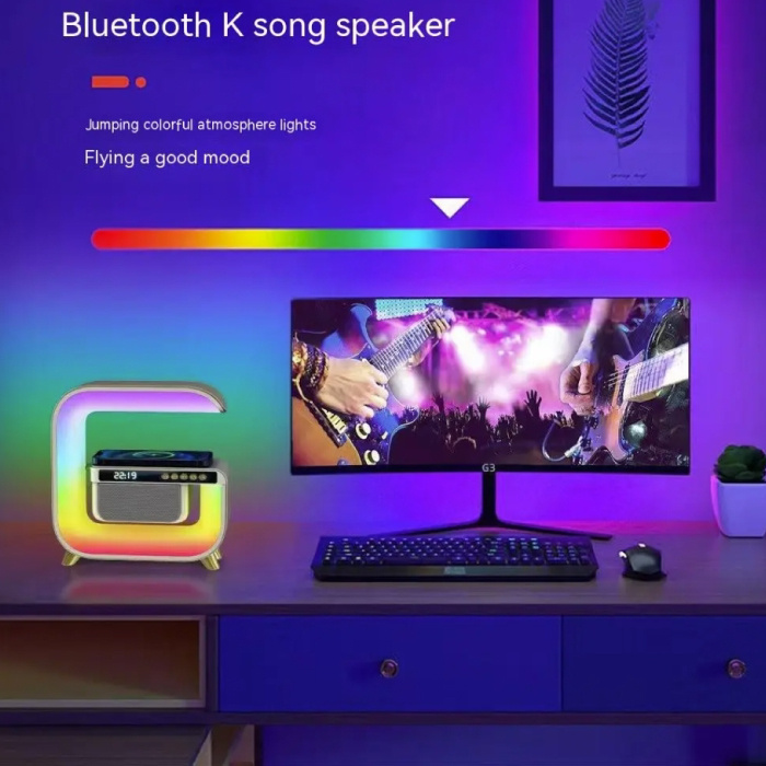 Scatola audio e caricabatterie RGB - Sveglia Altoparlante wireless  Bluetooth