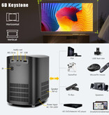 BYINTEK X20 Projector - 250 ANSI Lumen - Android Beamer Home Media Player Black