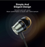 Kuulaa Earphones with Microphone and One Button Control - 3.5mm AUX Earphones Wired Earphones Earphone Black