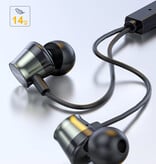 Kuulaa Auriculares con micrófono y control con un botón - Auriculares AUX de 3,5 mm Auriculares con cable Auriculares Verde