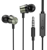 Kuulaa Oortjes met Microfoon en One Button Control - 3.5mm AUX Oordopjes Wired Earphones Oortelefoon Groen