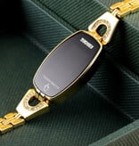 SKMEI Diamentowy zegarek dla kobiet - cyfrowy ekran dotykowy LED, wodoodporny, złoty