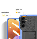 Wolfsay Samsung Galaxy A24 (4G) Hoesje met Kickstand - Shockproof Cover Case Zwart