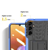 Wolfsay Samsung Galaxy A14 (5G) Hoesje met Kickstand - Shockproof Cover Case Blauw