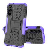 Wolfsay Samsung Galaxy A04S Case with Kickstand - Shockproof Cover Case Purple