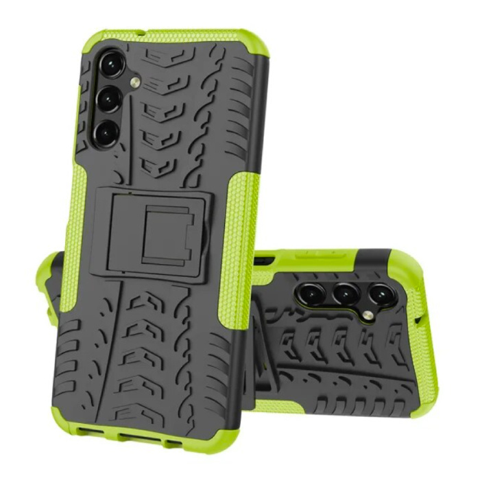 Samsung Galaxy A04 Case with Kickstand - Shockproof Cover Case Green