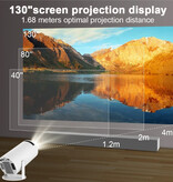 Magcubic HY300 Portable Projector - 200 ANSI Lumens - Android 11 Beamer Home Media Player White