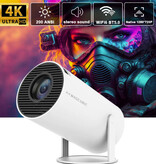 Magcubic HY300 Portable Projector - 200 ANSI Lumens - Android 11 Beamer Home Media Player White