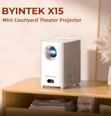 BYINTEK Projektor X15 — 250 ANSI lumenów — domowy odtwarzacz multimedialny Android Beamer, biały