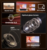 BYINTEK X15 Projektor – 250 ANSI Lumen – Android Beamer Home Media Player Weiß
