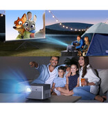 Wimius Projektor P64 — 500 ANSI lumenów — domowy odtwarzacz multimedialny Android Beamer, srebrny