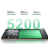 Landvo Smartphone Note 12 Negro - Android 13 - 8 GB RAM - 128 GB Almacenamiento - Cámara 48MP - Batería 5200mAh