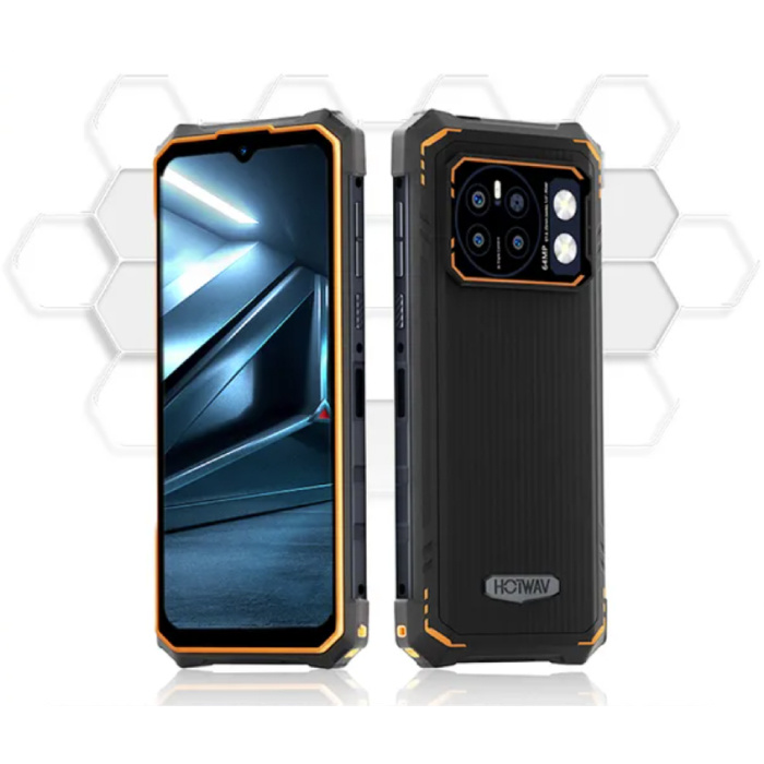 Hotwav Smartphone Cyber 13 Pro Arancione - Android 13 - 20 GB RAM - 256 GB Storage - Fotocamera 64MP - Batteria 10800mAh