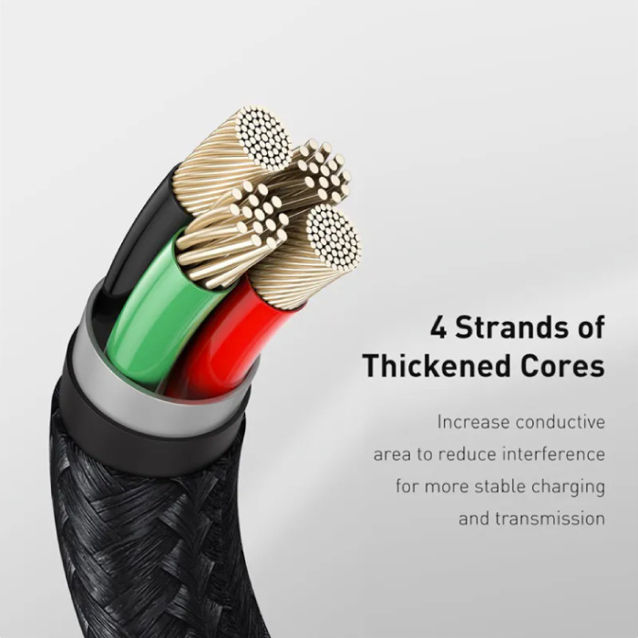 Baseus USB Charging Cable for iPhone Lightning - 1 Meter - Braided Nylon - Tangle Resistant Charger Data Cable Green