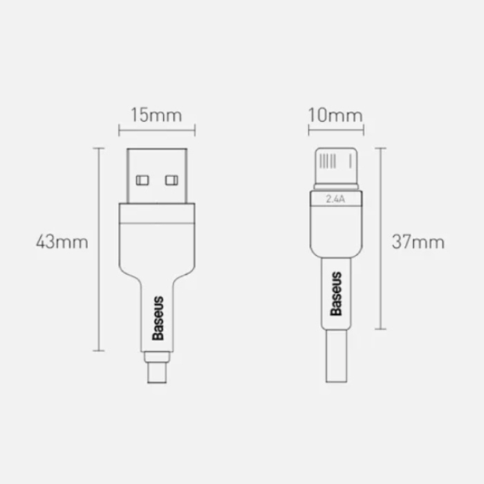 Baseus USB Charging Cable for iPhone Lightning - 1 Meter - Braided Nylon - Tangle Resistant Charger Data Cable Green