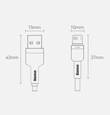 Baseus Kabel do ładowania USB do iPhone'a Lightning – 1 metr – pleciony nylon – Odporny na plątanie kabel do transmisji danych do ładowarki, biały
