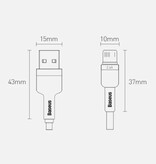 Baseus USB Charging Cable for iPhone Lightning - 1 Meter - Braided Nylon - Tangle Resistant Charger Data Cable White