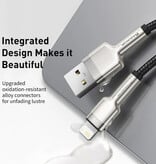 Baseus Cable de Carga USB para iPhone Lightning - 2 Metros - Nylon Trenzado - Cable de Datos Cargador Resistente a Enredos Verde