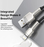 Baseus USB Oplaadkabel voor iPhone Lightning - 2 Meter - Gevlochten Nylon - Tangle Resistant Oplader Data Kabel Zwart