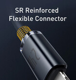 Baseus Cable de Carga USB para iPhone Lightning - 1,2 Metros - Nylon Trenzado - Cable de Datos Cargador Resistente a Enredos Púrpura
