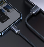 Baseus Kabel do ładowania USB do iPhone'a Lightning - 2 metry - Pleciony nylon - Kabel do transmisji danych odporny na plątanie Jasnoniebieski