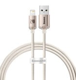 Baseus USB Oplaadkabel voor iPhone Lightning - 2 Meter - Gevlochten Nylon - Tangle Resistant Oplader Data Kabel Roze