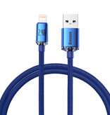 Baseus Kabel USB do ładowania iPhone'a Lightning – 1,2 m – Pleciony nylon – Kabel do transmisji danych odporny na plątanie Niebieski