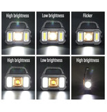 Shustar Torcia solare a LED - Torcia da campeggio a luce intensa ricaricabile tramite USB - COB da 2400 lumen - Argento