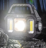 Shustar Lampe de poche LED torche solaire - Camping à lumière forte rechargeable USB - 2400 lumens - Or