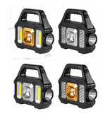 Shustar Lampe de poche LED torche solaire - Camping à lumière forte rechargeable USB - 2400 lumens - Or