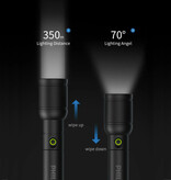 Philips Zaklamp met Zoom - USB Oplaadbaar High Power LED Licht Zwart