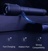 Philips Linterna con Zoom - Luz LED de Alta Potencia Recargable USB Negra