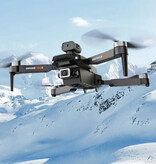 NIERBO Drone E88 Pro RC avec caméra - Jouet d'évitement d'obstacles quadrirotor avec moteur sans balais gris