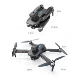 NIERBO Drone E88 Pro RC con fotocamera - Giocattolo per evitare ostacoli quadricottero con motore brushless nero