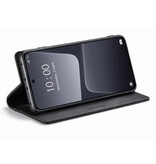 Autspace Portafoglio Flip Case Xiaomi 13 Lite - Custodia in silicone con copertura a portafoglio RFID - Nera