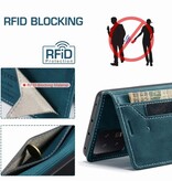 Autspace Xiaomi 13 Lite Flip Case Portefeuille - RFID Wallet Cover Leer Silicoon Hoesje - Blauw
