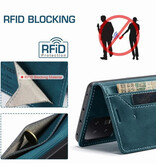 Autspace Portafoglio Flip Case Xiaomi 13 - Custodia in silicone con copertura a portafoglio RFID - Blu