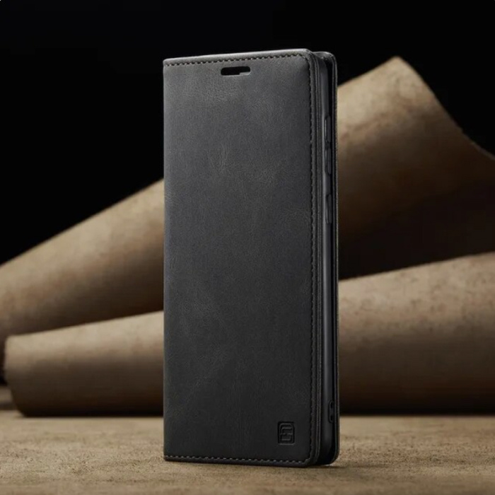 Funda con tapa para Xiaomi Poco X5 (5G) - Funda tipo billetera RFID Funda de silicona de cuero - Negro