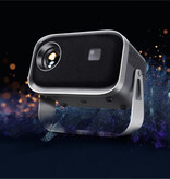 AUN Mini projektor A003 - 5000 lumenów - Screen Mirroring Beamer Domowy odtwarzacz multimedialny czarny