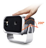 AUN A003 Mini Projector - 5000 Lumen - Screen Mirroring Beamer Home Media Speler Zwart