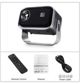 AUN A003 Mini projecteur - 5000 Lumen - Screen Mirroring Beamer Home Media Player Noir