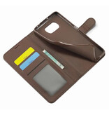 LCIMEEKE Portfel z klapką Xiaomi Poco M5 - Skórzany pokrowiec z portfelem - Brązowy
