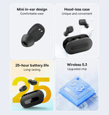 Baseus Bowie EZ10 Kabellose Ohrhörer – Headset-Ohrhörer TWS Bluetooth 5.3 Schwarz