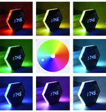 Stuff Certified® RGB Hexagon Clock with 1080p Camera and WiFi - Indoor Security Infrared Night Vision
