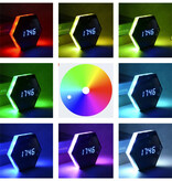 Stuff Certified® RGB Hexagon Klok met 1080p Camera en WiFi - Binnenbeveiliging Infrarood Nachtzicht