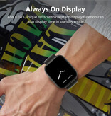 COLMI Smartwatch P68 - Ekran AMOLED 2,04 cala - Pasek silikonowy - 100 trybów sportowych - Zegarek z monitorem aktywności sportowej fitness, czarny