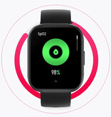 COLMI P68 Smartwatch – 2,04'' AMOLED-Bildschirm – Silikonarmband – 100 Sportmodi – Fitness-Sport-Aktivitäts-Tracker-Uhr Schwarz