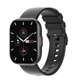 COLMI Smartwatch P68 - Ekran AMOLED 2,04 cala - Pasek silikonowy - 100 trybów sportowych - Zegarek z monitorem aktywności sportowej fitness, czarny