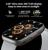 COLMI P68 Smartwatch – 2,04'' AMOLED-Bildschirm – Silikonarmband – 100 Sportmodi – Fitness-Sport-Aktivitäts-Tracker-Uhr Pink